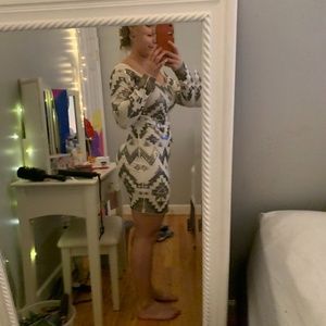 Sequin gold and bronze mini dress